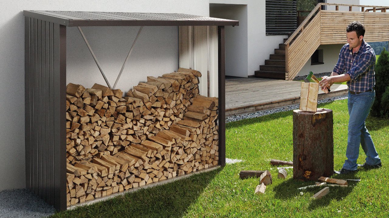 Biohort Woodstock Kaminholzlager Geräteschrank