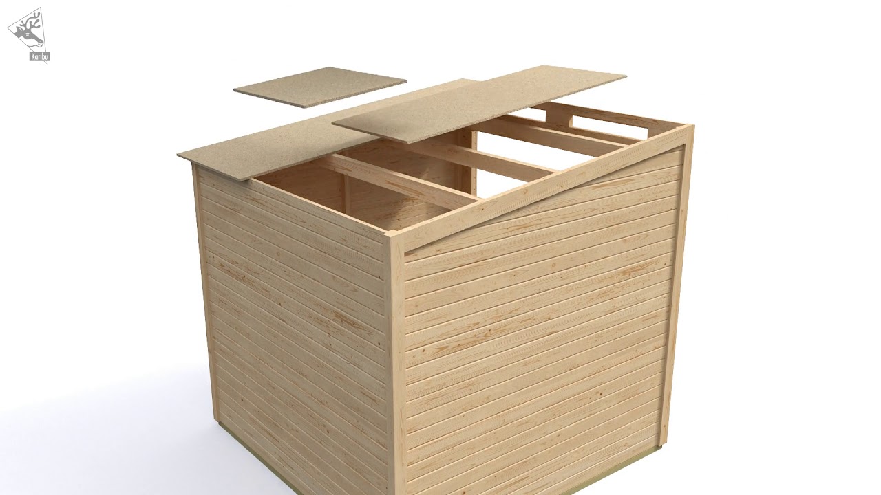 Karibu Premium Anlehn-Gartenhaus Gerätehaus Juist/Wandlitz 2/3/4/5 - 19 mm