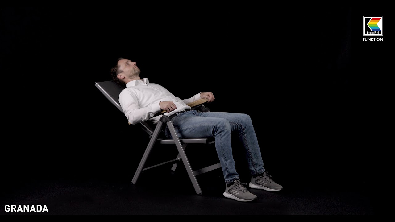 Kettler Multipositionssessel GRANADA, Aluminium Anthrazit / Outdoorgewebe Anthrazit