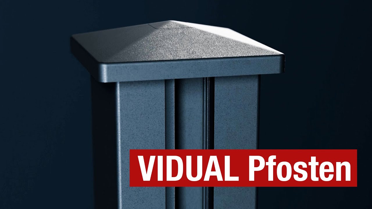 dz Alu Steckzaun-Komplettset VIDUAL Pure 100 Distanz 9 mm zum Aufschrauben
