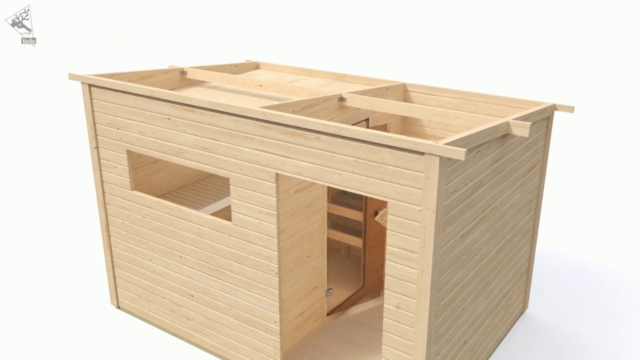 Karibu Gartensauna/Saunafass Fasshaus 2 asymmetrisch inkl. gratis Sauna-Zubehörset im Wert von 234,94 €