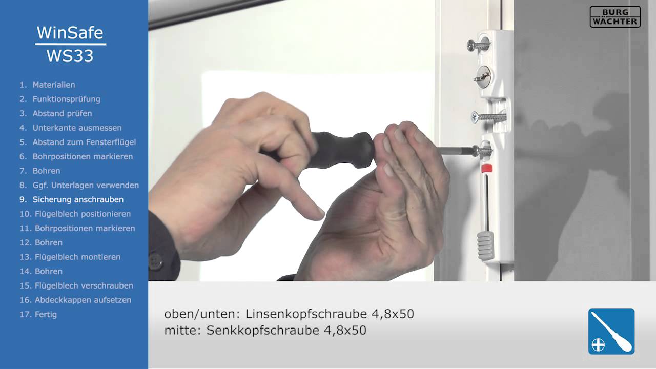 Burg Wächter Fenstersicherung Winsafe WS 33 W SB