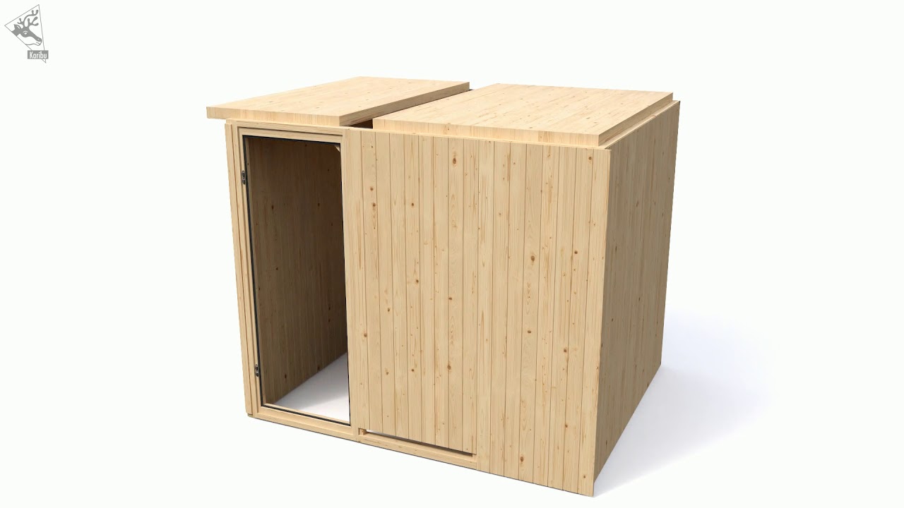 Karibu Sauna Lilja - 68 mm Systemsauna - 230 Volt Plug & Play inkl. gratis Sauna-Zubehörset im Wert von 234,94 €