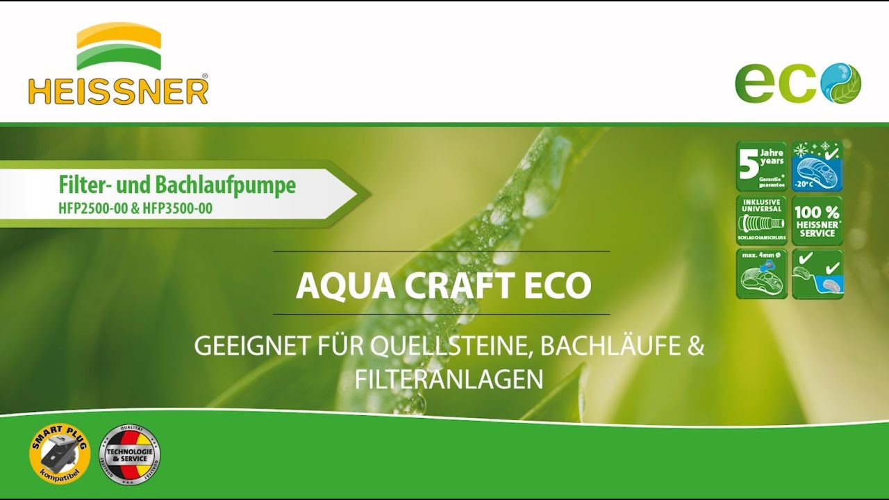 Heissner Smartline ECO Bachlaufpumpe 3300 l/h (HFP3500-00) ab Modell 2021