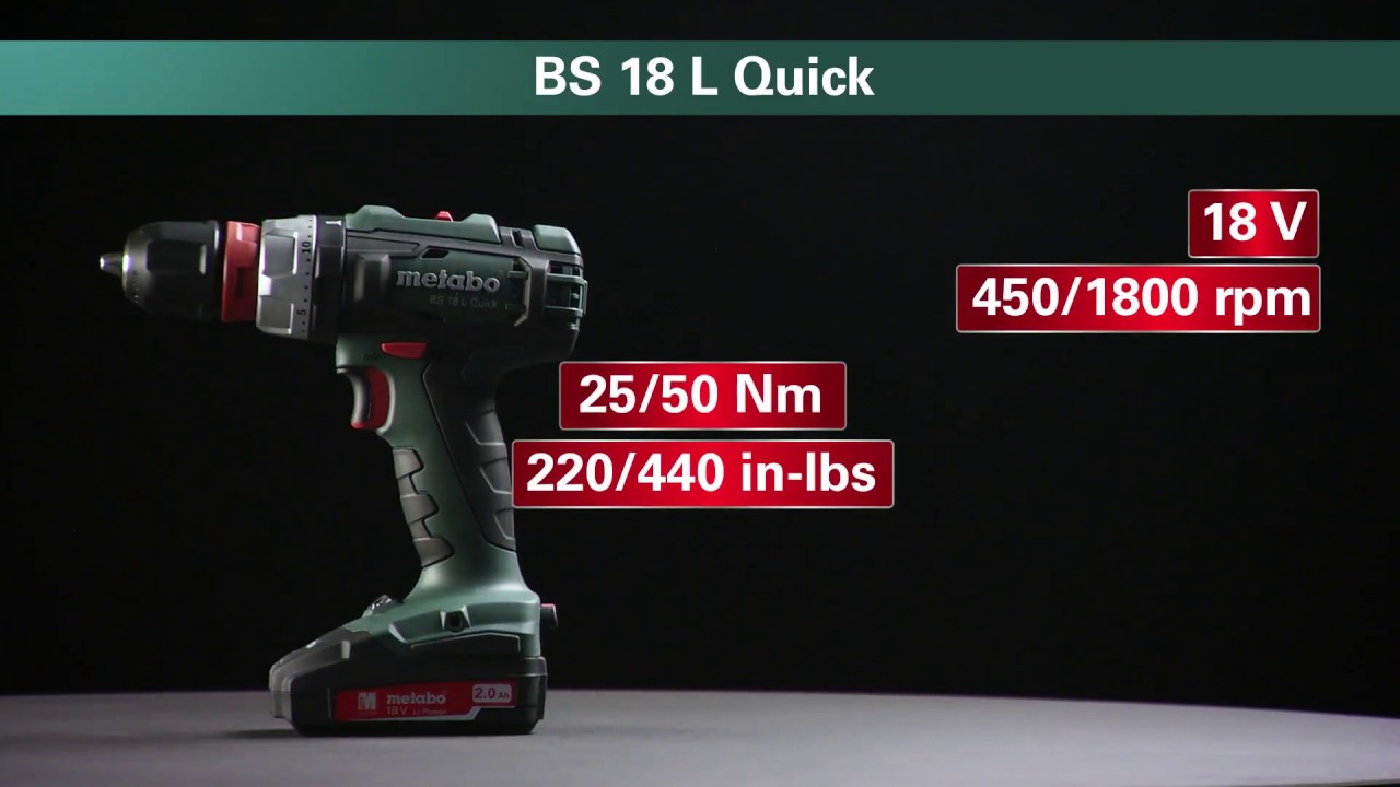 Metabo Akku-Bohrschrauber BS 18 L Quick