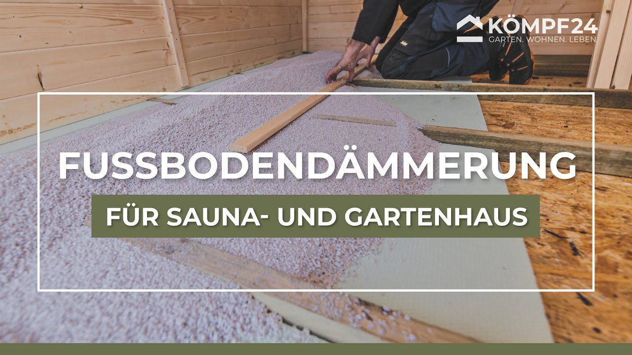 Fußboden Dämmungspaket für Gartenhäuser/Saunahäuser von 3-6 m² Innenfläche