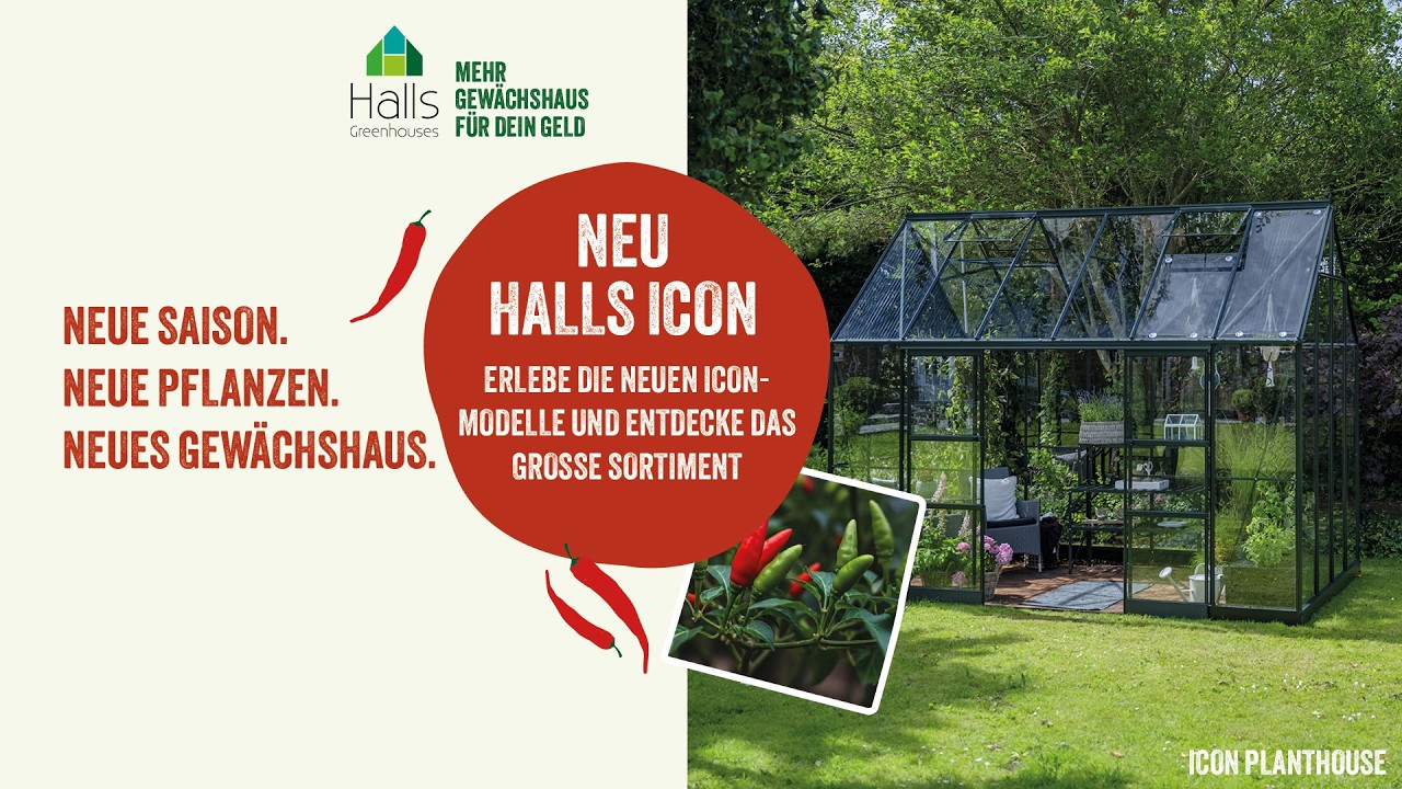 Halls Gewächshaus Icon Gartenhaus - 8,6 m² / 13 m²
