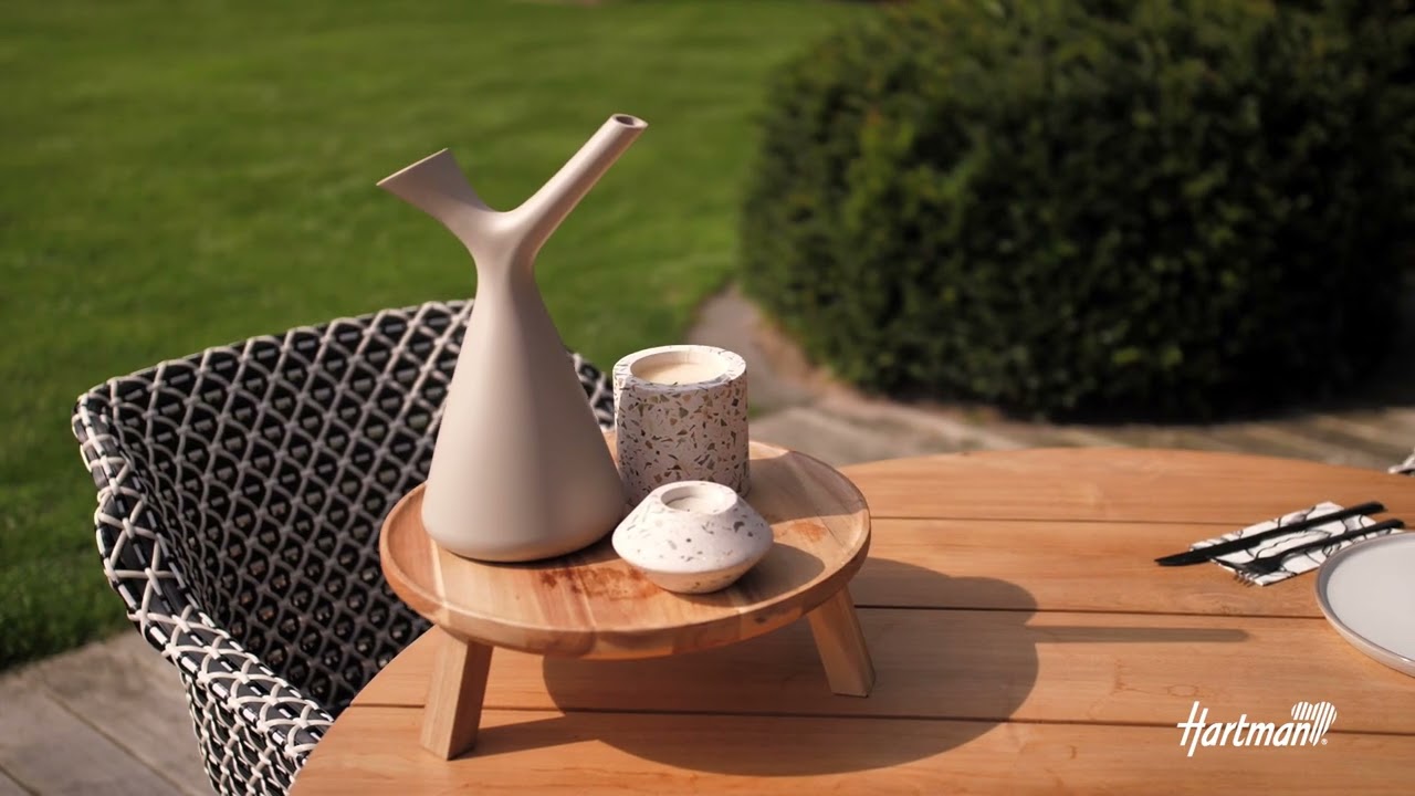 Hartman Dining Chair DELPHINE, Aluminium Carbon Black / Polyrattan White/Black - Abverkauf 