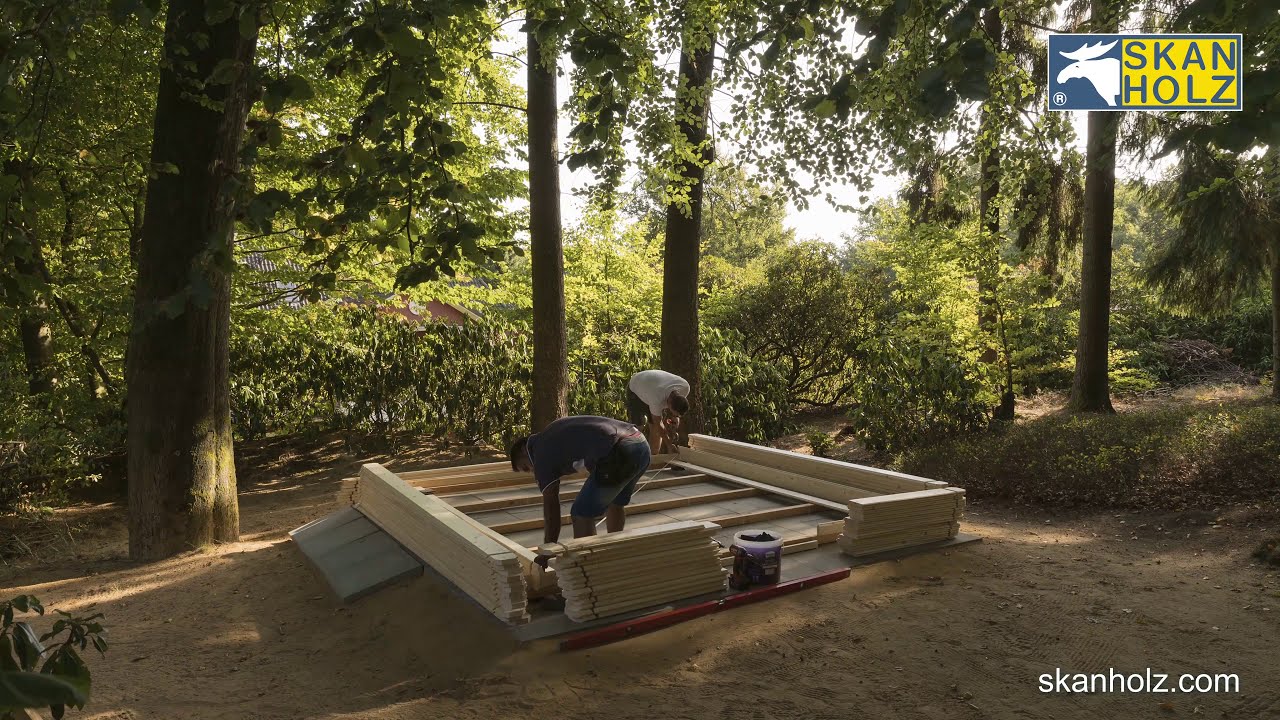 Skan Holz 28 mm Gartenhaus Palma