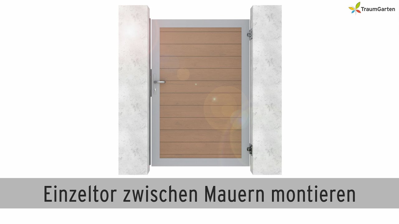 TraumGarten Montageplatte für Tor an Mauer - 2er Set 
