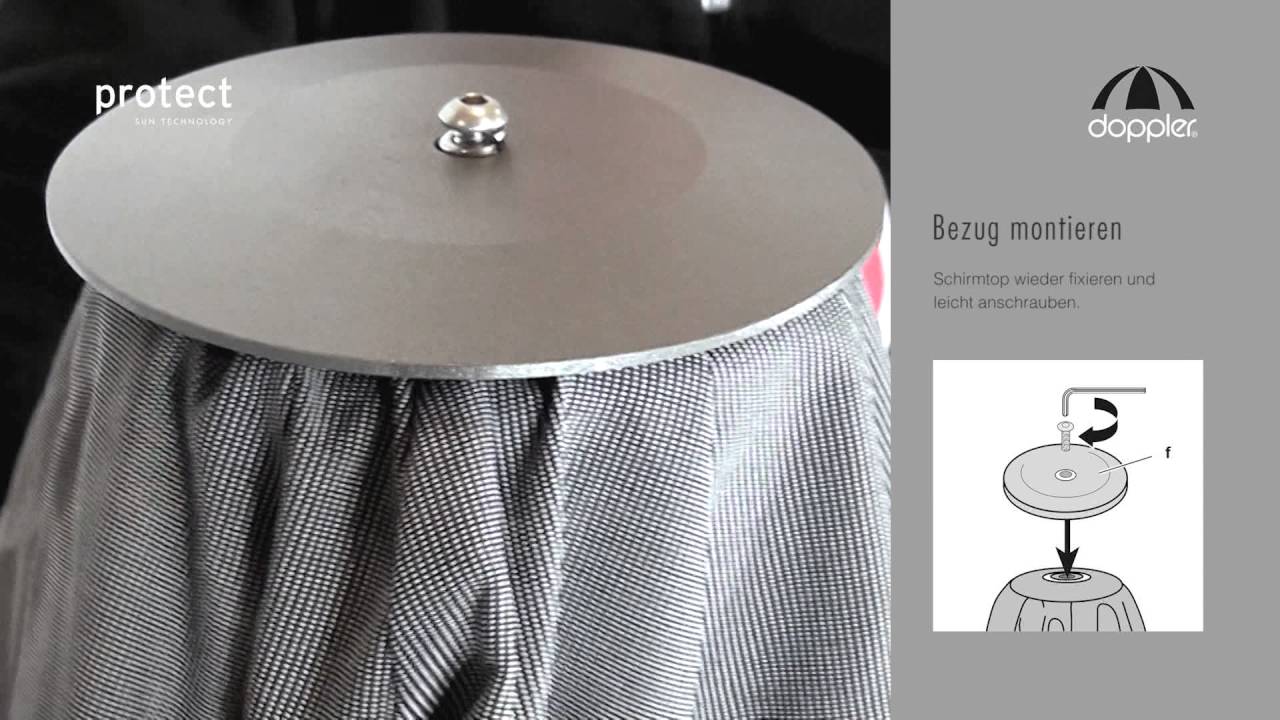 doppler Pendelschirm PROTECT 400, Aluminium Grau / 100 % Polypropylen 220 g/m²