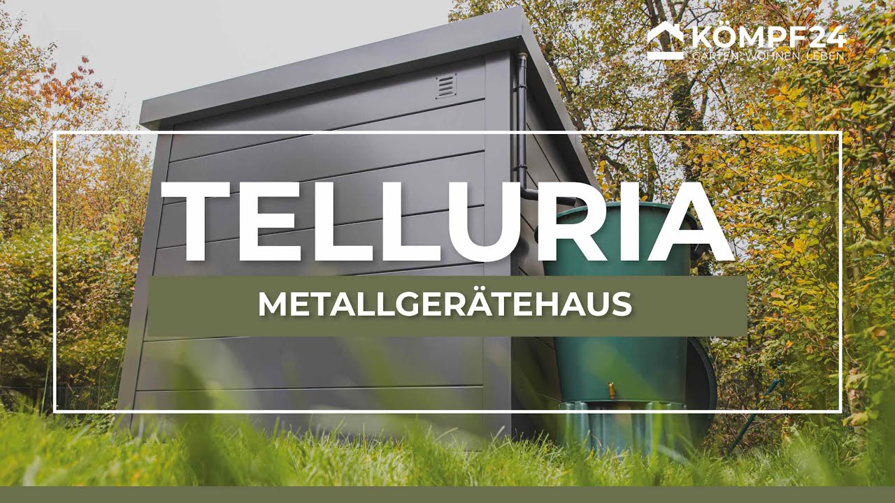 Telluria Metallgerätehaus Classico 2424 mit 170 cm Seitendach small