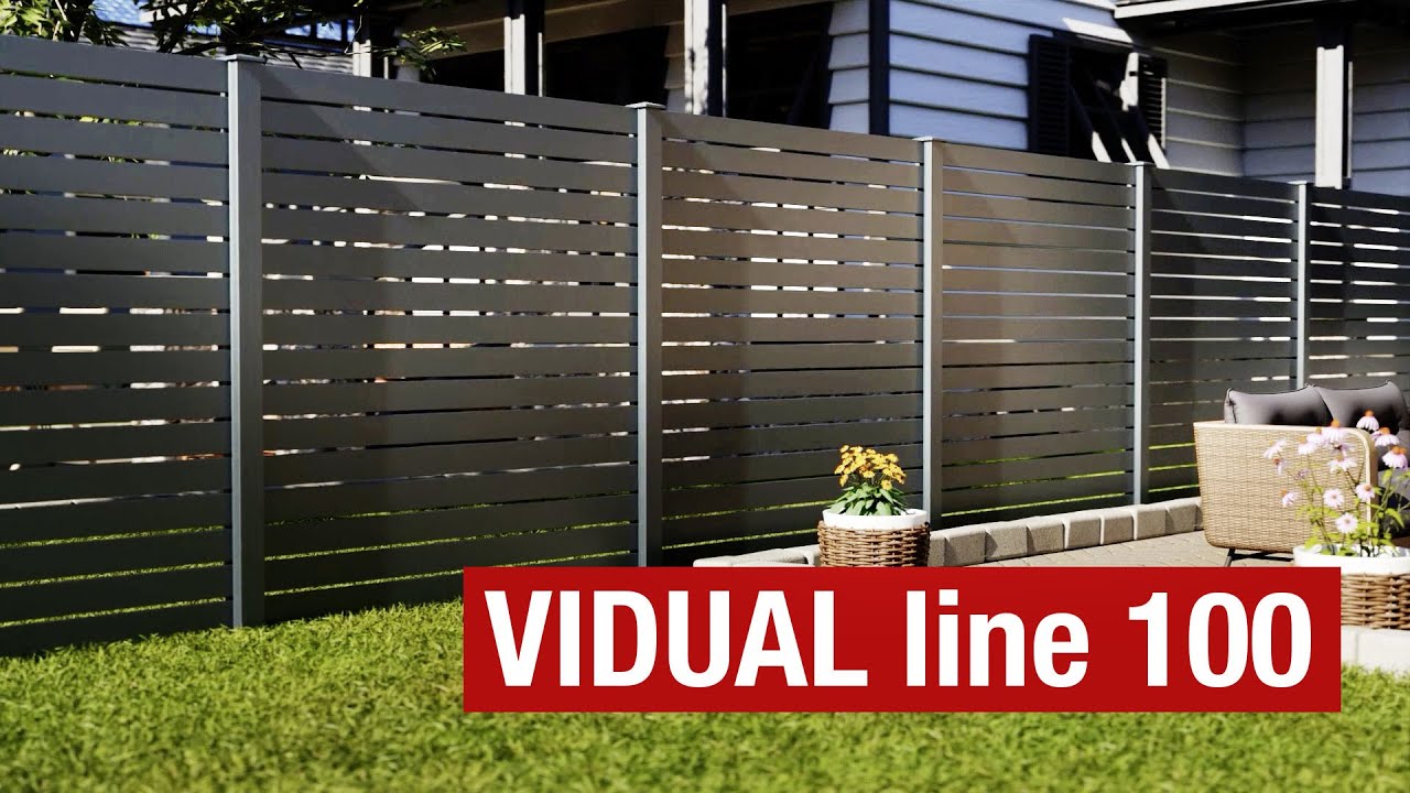 dz Alu Steckzaun-Komplettset VIDUAL Line 100 Distanz 18 mm zum Einbetonieren