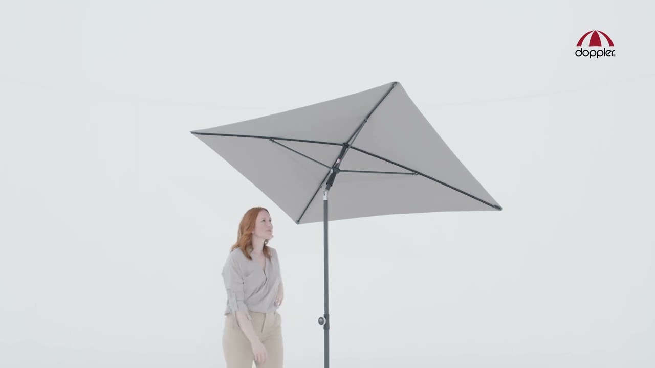 doppler Mittelmastschirm ACTIVE 200 x 120 Green Edition, Stahl Anthrazit / Polyester 180 g/m²