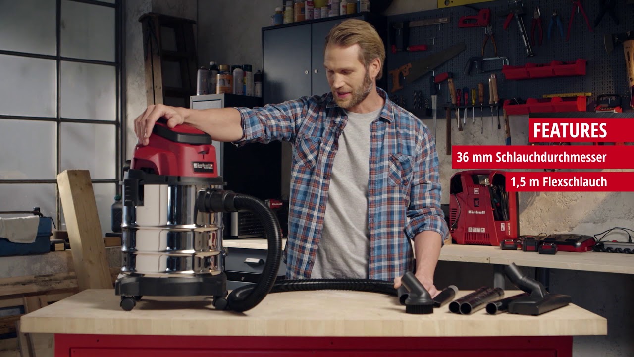 Einhell Akku-Nass-Trockensauger TC-VC 18/20 Li S-Solo 2347130