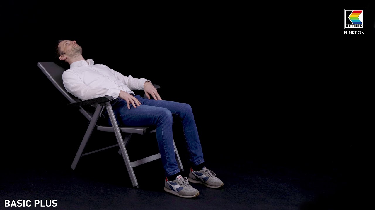 Kettler Multipositionssessel BASIC PLUS, Aluminium Silber / Outdoorgewebe Anthrazit