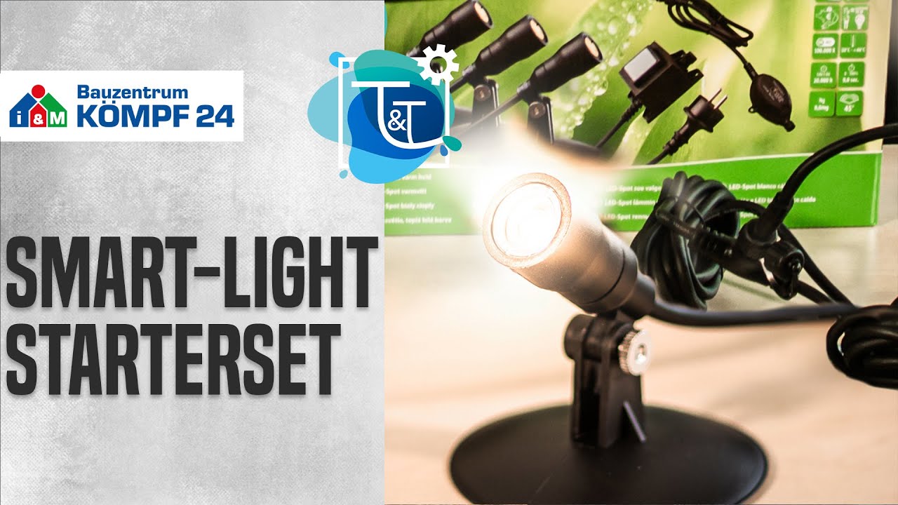 Heissner SMART LIGHT Starter-Set "Spot" 3 Spots + Dämmerungssensor + Transformator (L410-00)