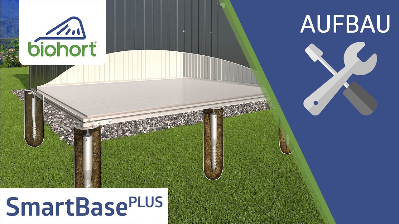 Erdschrauben-Fundament SmartBasePLUS für Biohort Gerätehaus Neo mit Einzeltür oder Doppeltür